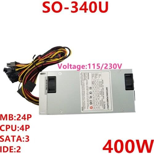 New Original PSU For Rosor 1U Rated 300W Peak 400W Power Supply SO-340U