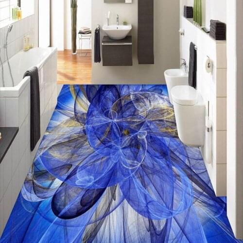 Custom 3D Floor Wallpaper Modern 3D Geometric Abstract Art Wall Mural Bathroom Kitchen Floor Sticker Decor Wallpaper Living Room