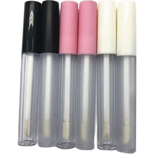 50 pcs/lot 3 ML Lipgloss Tube Empty Plastic Clear Frosted Cosmetic Container Concealer Liquid Top Grade Lip Gloss Container