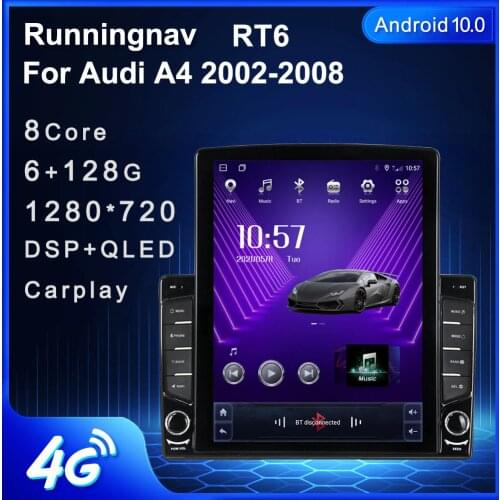 Runningnav For Audi A4 2002-2008 Tesla Type Android Car Radio Multimedia Video Player Navigation GPS