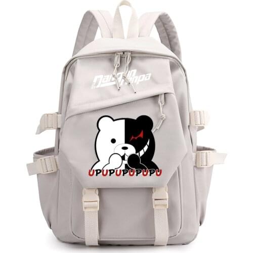 Anime Danganronpa Backpack USB Port monokuma School Bag Bear Pattern Student Teenagers School Book travel Laptop Mochilas