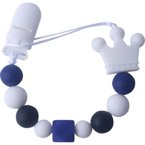 Handmade Silicone Pacifier Chains Safe Teething Chain Baby Teether Eco-friendly Pacifier Clips Holder Chain