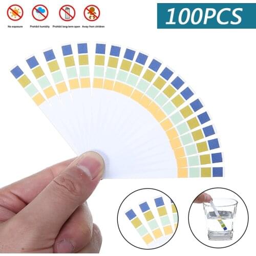 100Pcs Chlorine Dip Test Strips Range 1-14 PH Test Strips Full Water Soilsting Kit For Drinking Swimming Pool Water