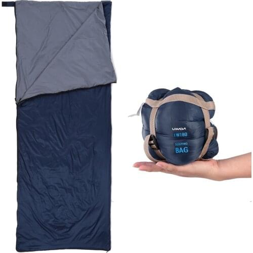 LIXADA 190 * 75cm Outdoor Envelope Sleeping Bag Camping Travel Hiking Ultra-light Sleeping Bag Travel Bag Hiking LW180 680g