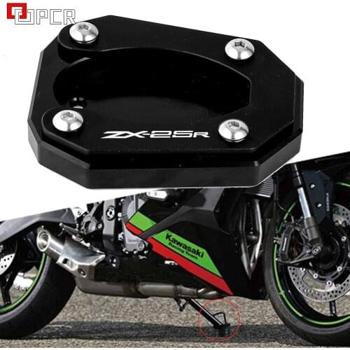 Motorcycle Kickstand Foot Side Stand Extension Pad Support Plate For Kawasaki ZX-25R ZX 25R ZX25R 2020-2021