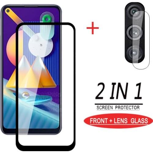 2-in-1 camera 9D screen protector tempered glass for samsung galaxy m11 2020 phone protective glass film sm-m115f/ds 6.4