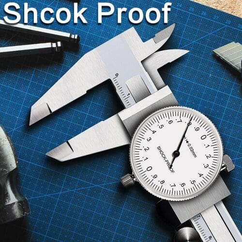 0-150/200mm Metric Gauge Measuring Tool Dial Vernier Caliper Shock-Proof Vernier Caliper 0.02mm DIY Handle