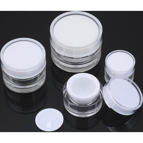 10g 20g 30g Acrylic Packaging bottle Cream Bottle Empty Cosmetic Jar Makeup Container Refillable bottle Thick bottom
