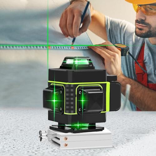 16 Lines 4D Laser Level Self-Leveling Vertical Cross Super Powerful Green 360 Horizontal Nivel Level With Electricity Display