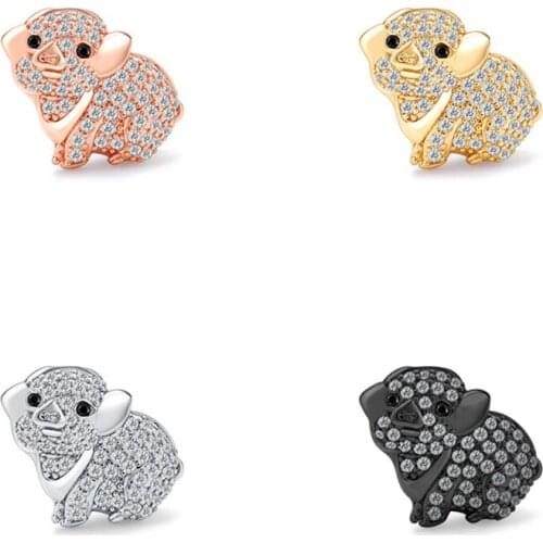 3 Pcs/Lot Trendy AAA Zircon Rhinestone Beads Zodiac Pig Charms Accessories For Jewellery Making Bracelets Necklace DIY