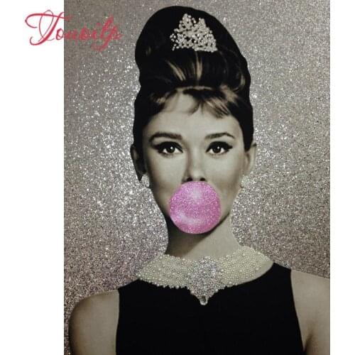 TOUOILP DIY Diamond Painting Audrey Hepburn Craft accessories Cross-stitch picture diamond embroidery home decoration