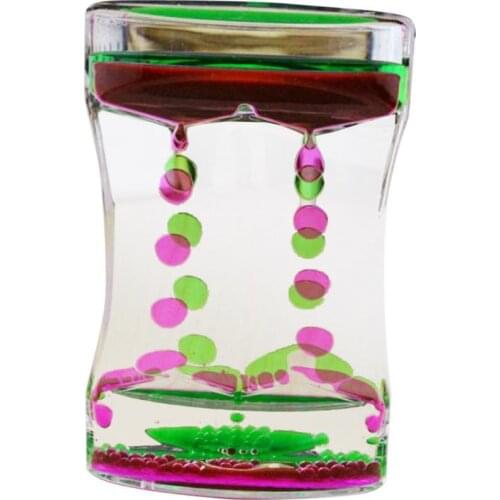 Anti Stress Fidget Toy Two-color Oil Drop Ladder Liquid Water Drop Sensory Calming Motion Timer Antistress Relieve Anxiety Toys