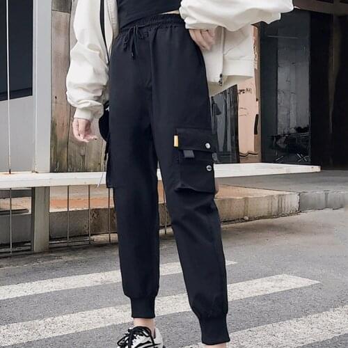 Punk Style Women Y2k Pants Baggy Casual Cool Cargo Pants Women High Waist Trousers Loose Joggers Long Trousers Streetwear Fall