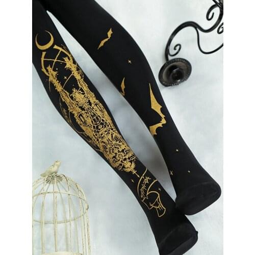 Gothic black Lolita Stocking Harajuku Long tights pantyhose