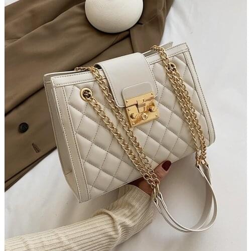 Designer Pu Leather Women Shoulder Bag Fashion Ladies Chain Tote Messenger Bags High Quality Female Small Handbags Crossbody Bag