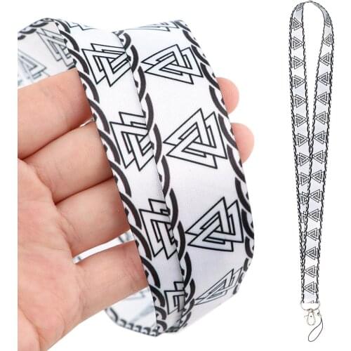 DZ1899 Odin Norse Viking Amulet Rune Key lanyard Keychain Personalise ID Card Pass Mobile Phone Key Ring Badge Holder Jewelry