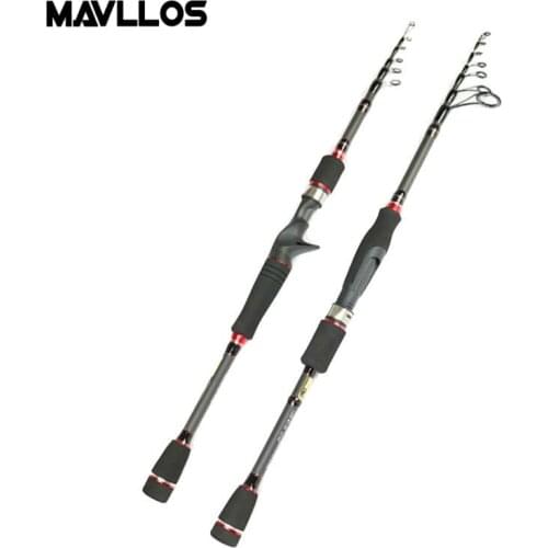 Mavllos Hard Pole Telescopic Fishing Rod 2.1M 2.4M 2.7M Lure Weight 3/8-4/3oz Ultralight Carbon Fast Saltwater Spinning Rod