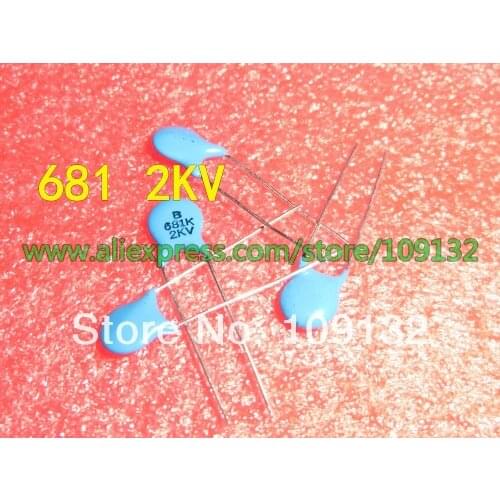 60PCS/LOT 681 2KV 680PF CERAMIC CAPACITOR new products and ROHS IN STOCK