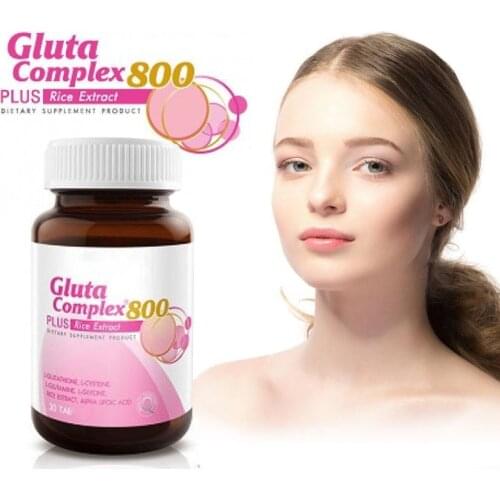 GLUTATHIONE GLUTA COMPLEX 800 mg. PLUS ALPHA LIPOIC ACID 30 CAPS / Bottle Promote Collagen, Whitening Skin, Anti-Aging