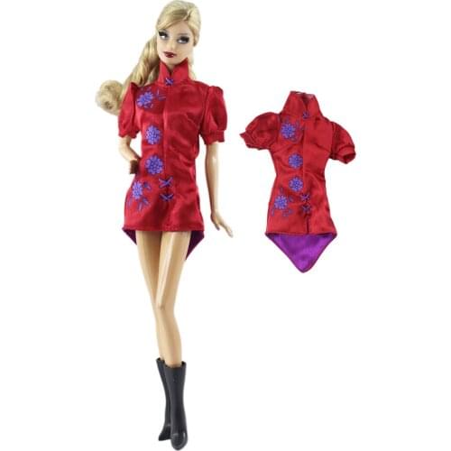 Handmade Fashion Barbie Clothes Doll Party Dress Office Suit Uniform For Barbie Doll Accessories Girl DIY Doll Clothes Dress Toy