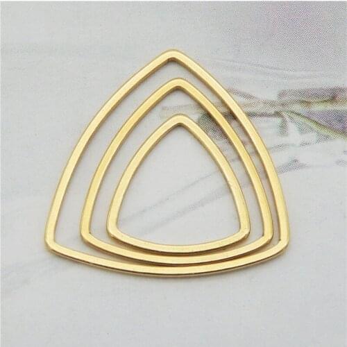12pcs/lot Irregular Triangle Charms Connectors For Earring Jewelry Making Hypoallergenic Seamless Links Necklace Pendant Punk