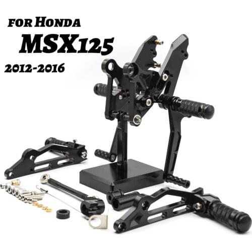 Quick Shifter Rearset For Honda Grom MSX125 MSX 125 2012-2016 Adjustable Motorcycle Reversed Rearsets Footpeg Footrest Rear Set