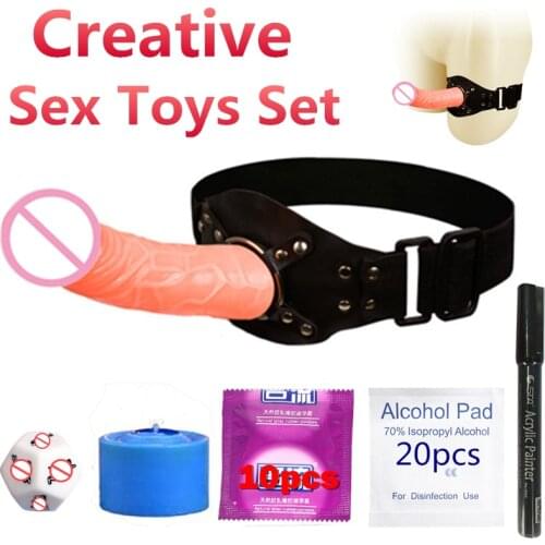 Strap On Dildo Penis Adjustable Harness Bondage Restraint for Women Female Men Masturbation Vibrator Massager