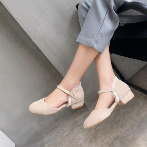 Big Size 11 12 high heels sandals women shoes woman summer ladies Baotou sandals button-down womens shoes