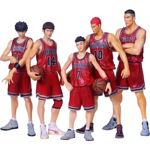 Japan Anime SLAM DUNK Mitsui Hisashi Miyagi Ryota Rukawa Kaede Hanamichi Sakuragi Figure Model Toys