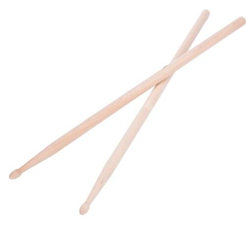 1 Pair 15.74 inch 5A Maple Drum Sticks Wood Wooden Tip Band Musical Instrument Drumsticks