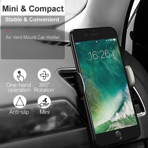 1 pcs 360 Rotation Mobile Phone Bracket Car Holder Moible Phone Holder Air Vent Car Mount Cradle Stand Holder Car Accessories