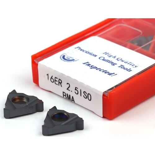 10pcs 16ER 16IR 0.75 ISO 1.0ISO 1.5ISO 2.0ISO 3.0ISO Carbide Inserts Thread Turning Tool CNC Lathe Cutter Blade for SER SNR