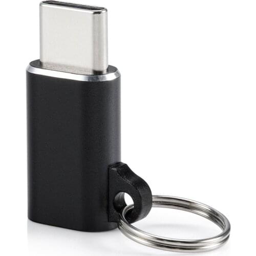 20PCS bundle Mobile phone adapter manufacturer Type-c adapter to Micro female rotor lanyard keychain Android adapter