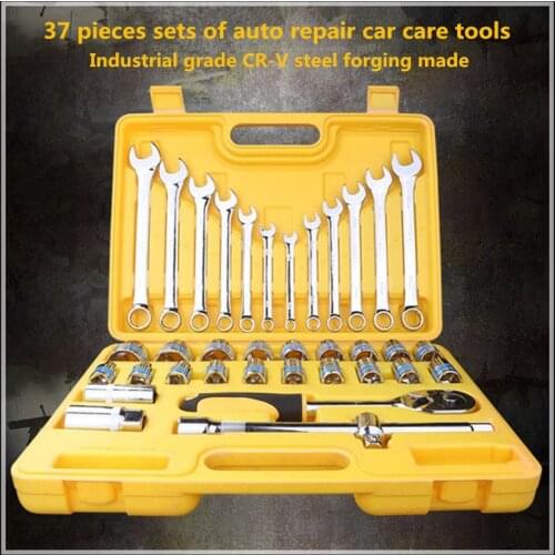 Car Repair Tool 37pcs Socket Set Car Repair Tool Ratchet Torque Wrench Combo Tools Kit Auto Repairing Tool Set