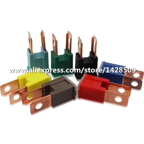 5 Pcs 20A 40A 50A 60A 70A 80A 100A Fuse Box Automotive Rectangle Fuse For Excavator Truck