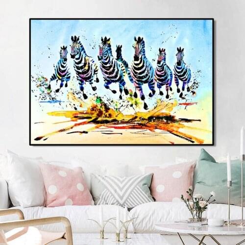 5D DIY square/round Diamond painting Running zebra Cross Stitch Diamond Embroidery Pattern Rhinestone home decor J1389