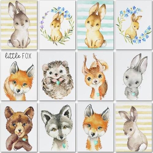 5D DIY Diamond painting home decor lovely animal rabbit Full Square Diamond embroidery Cross stitch Full Round Diamond mosaic