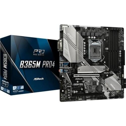 ASRock B365M-Pro4 For Intel LGA 1151 Socket SATA 6Gb/s Ultra M.2 Interface USB 3.1 DDR4 Micro ATX Desktop Mainboard