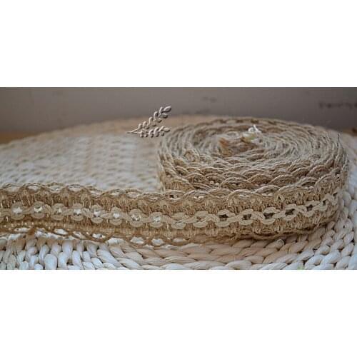 Free shipping 40mmx10Meter Handmade hemp rope coarse diy Weave lace rope tied zakka the packaging rope natural jute linen rope