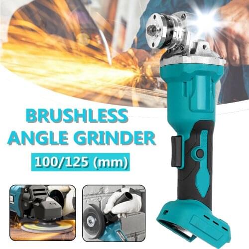 BLMIATKO 125mm 100mm Brushless Electric Angle Grinder Polisher Cordless Woodworking Grinding Power Tools For Makita 18V Battery