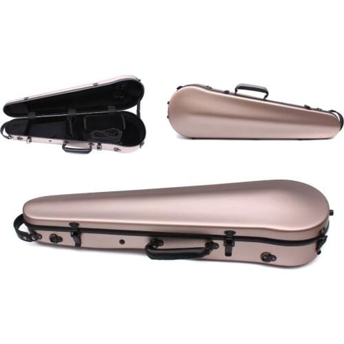 Yinfente Genuine Carbon Fiber Violin Case Golden Color Strong Violin Box Light 1.5kg