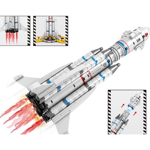 Ideas Series Wandering earth The Apollo Saturn Launch Vehicle Aviation Rocket Children Boy Building Blocks Bricks Sets