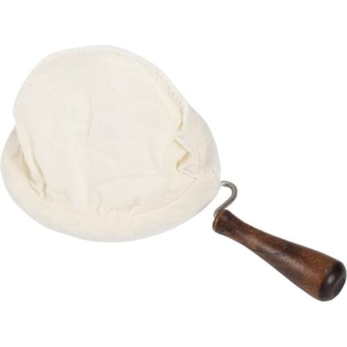 Coffee Filter Reusable Non-woven Filter Bag with Wood Handle for Hand Drip Coffee