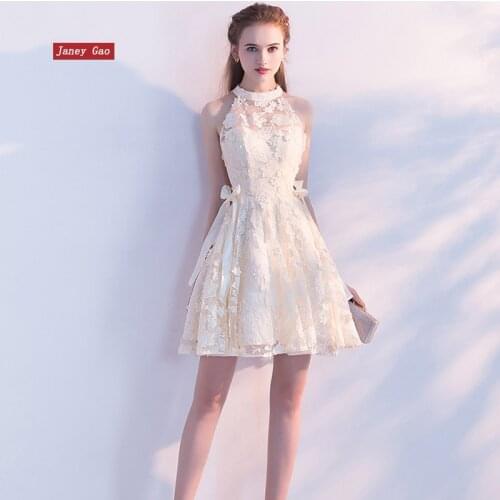 JaneyGao short prom dress