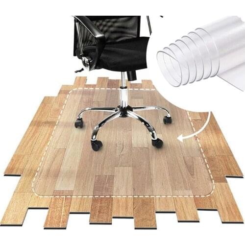 Creative PVC Computer Rolling Chair Mat Transparent Clear Carpet Home Office Wood Hard Floor Protector Non Slip Area Rug