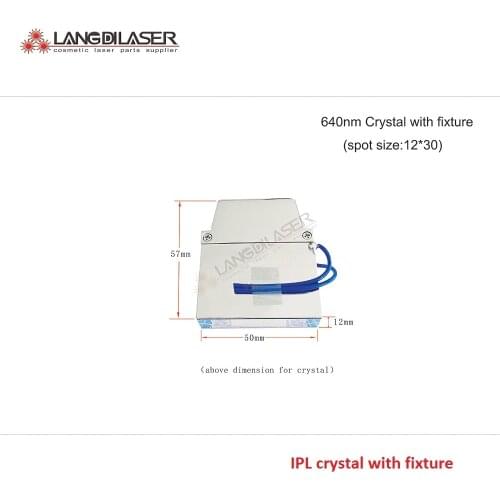 IPL crystal 640nm filter with fixture (10 pieces order) / window size :12*30mm for filter fixed IPL head piece