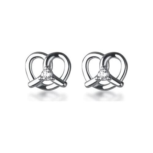 La Monada Line Silver 925 Jewelry Small Hollow Heart Stud Earrings For Women Fashion Jewelry 925 Sterling Silver Earrings