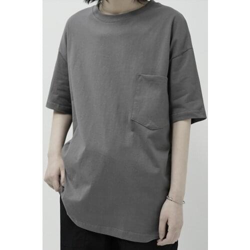 Big size couples suit Yamamoto Style Mens short sleeve t-shirt mens summer base coat mens T-shirt top half sleeve mens shir