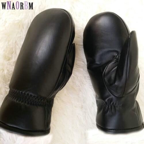 2021 new extra large sheepskin gloves mens winter thick warm sports gloves outdoor winter gloves
