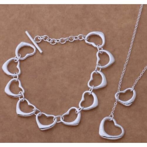 Wholesale High quality silver plated Fashion jewelry Necklace bracelet WT-073